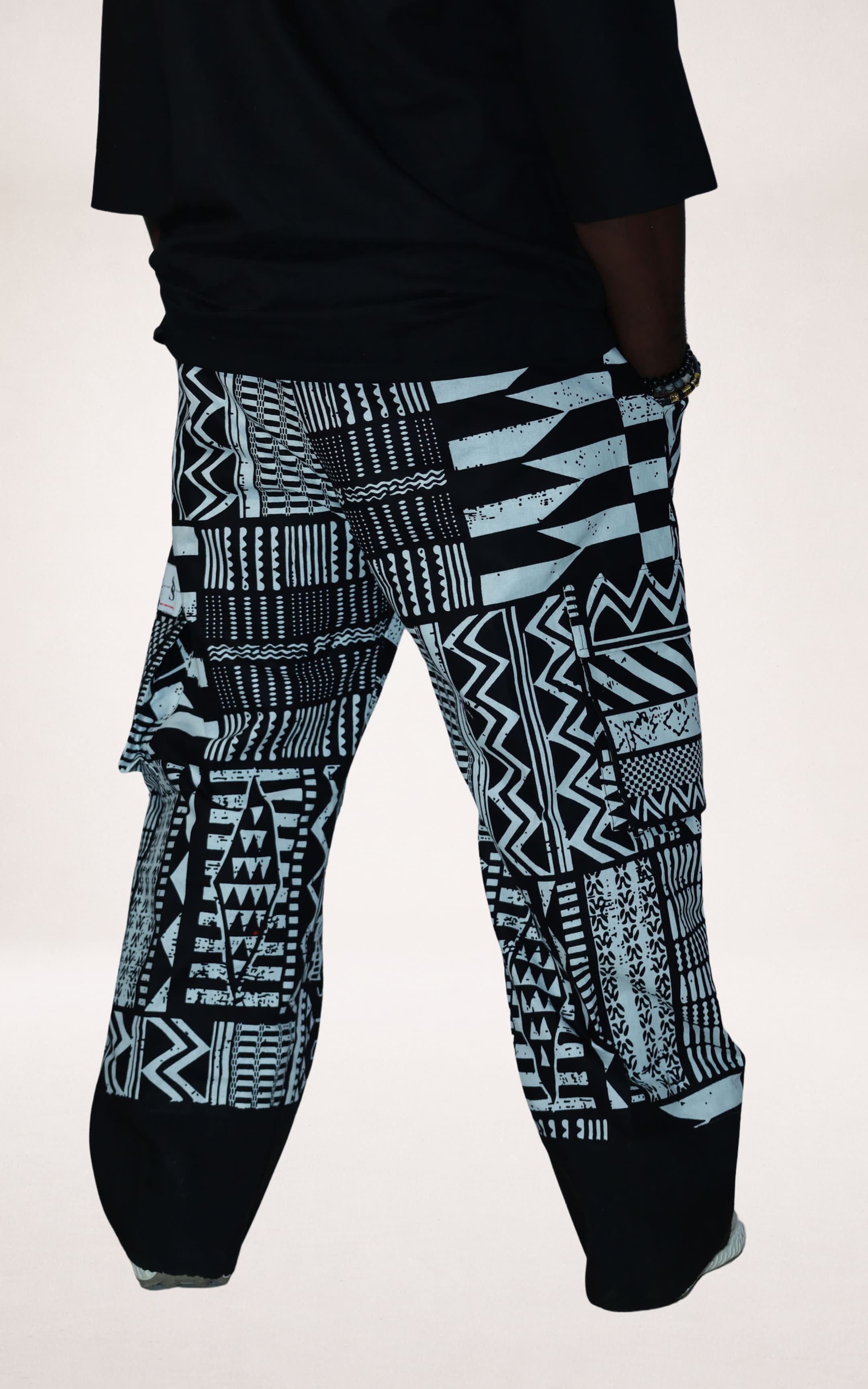 Black & White Aso-oke Trousers - page 5