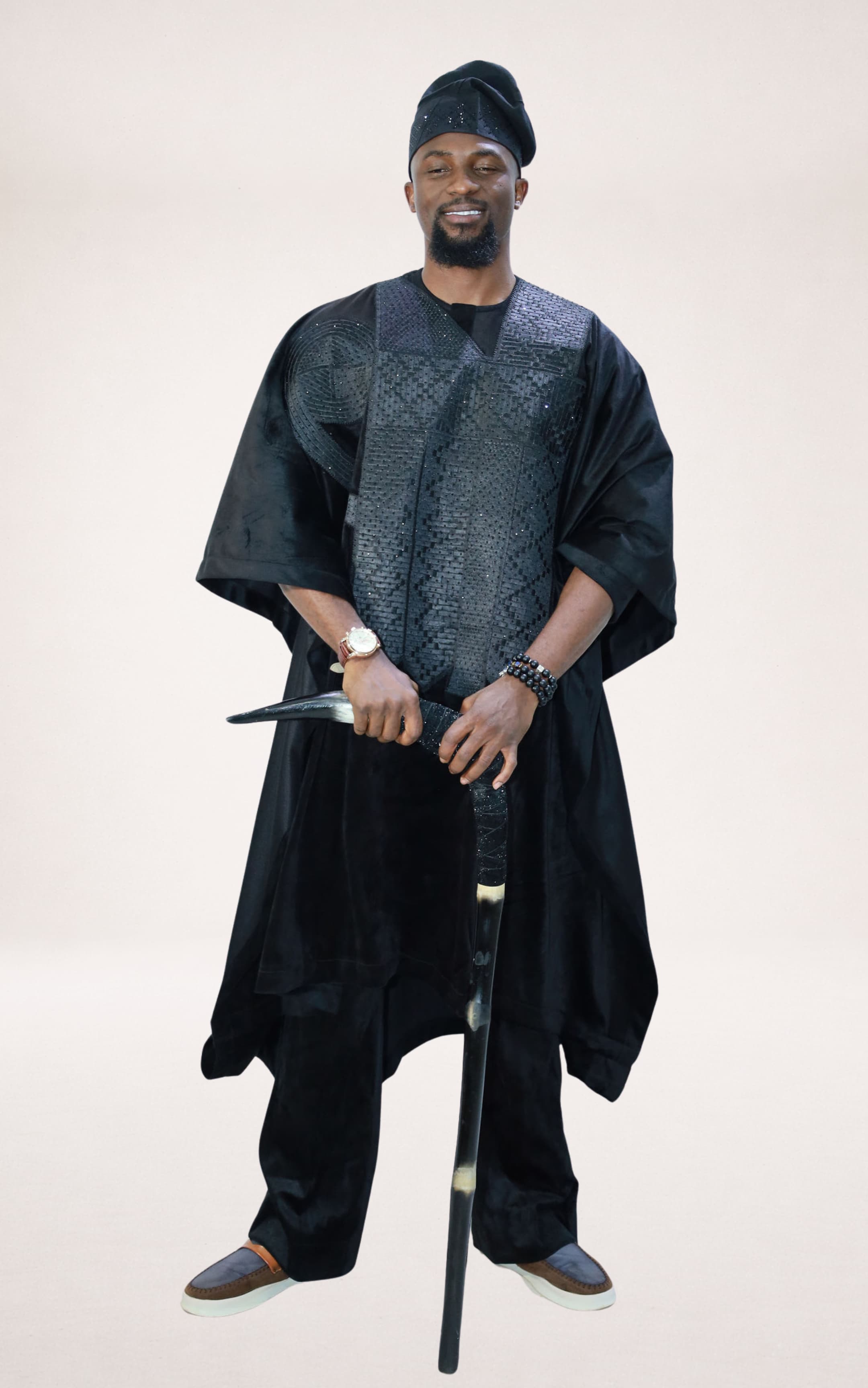 Black Velvet Agbada