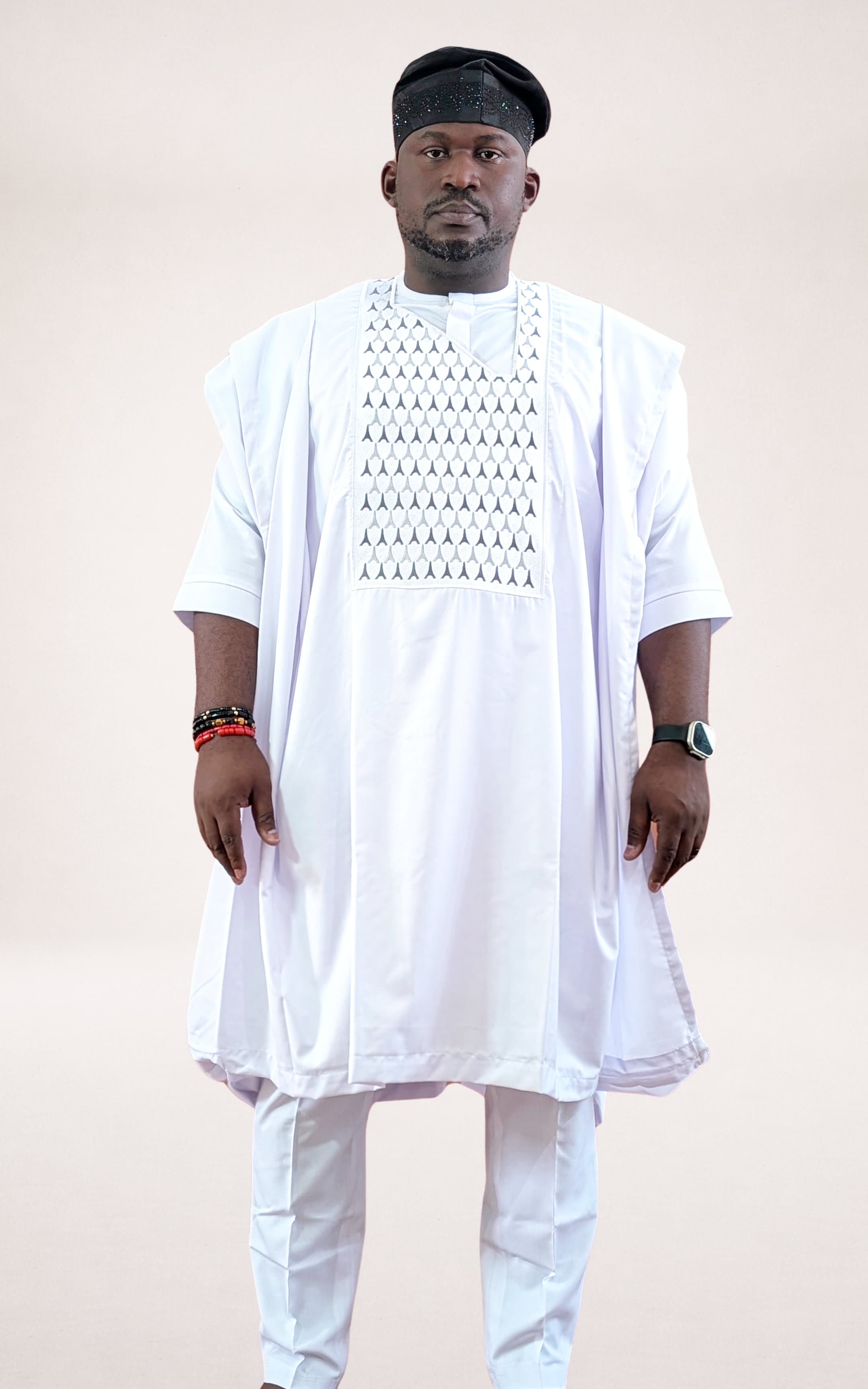 White Wool Agbada