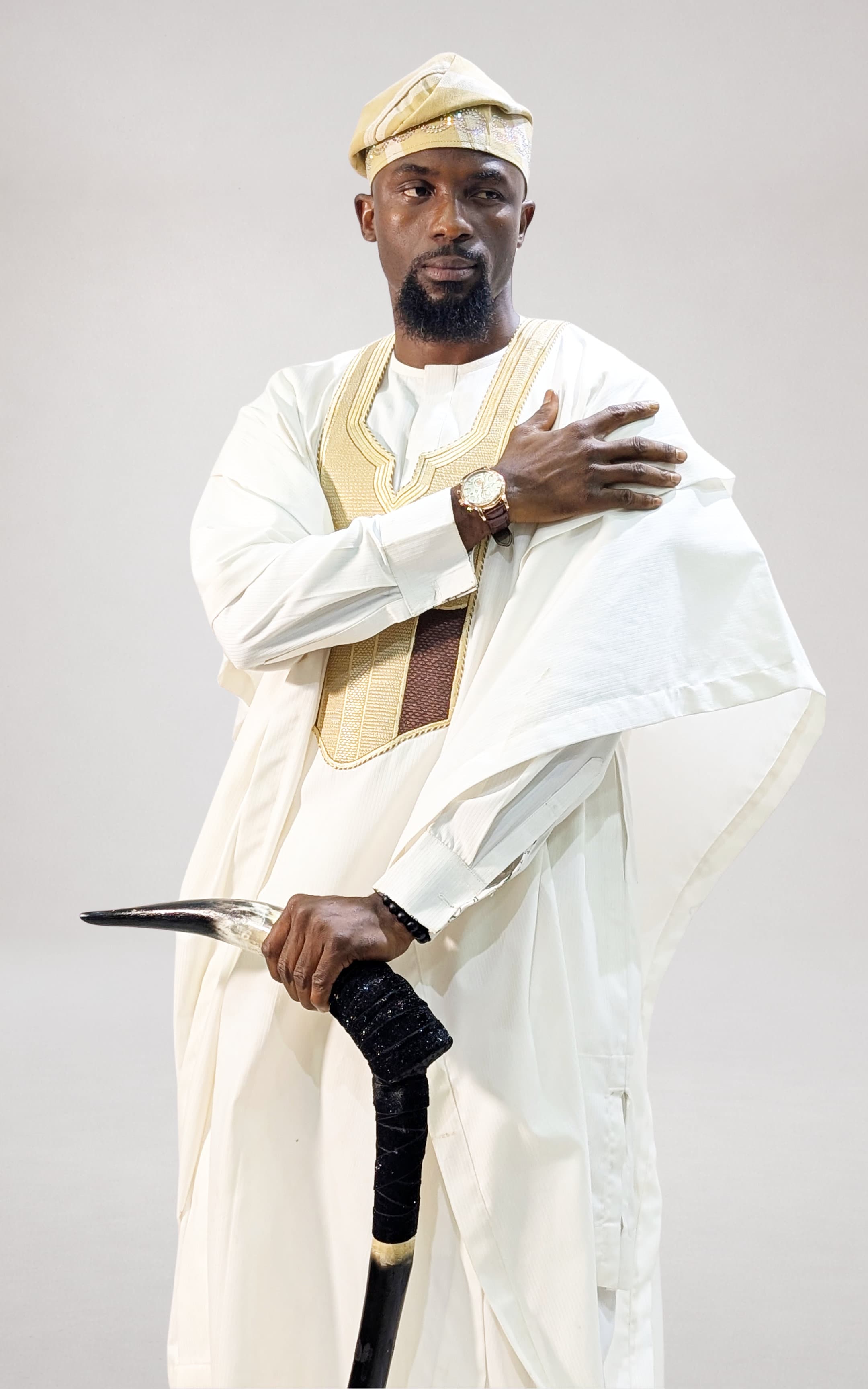 Off-white Wool Agbada