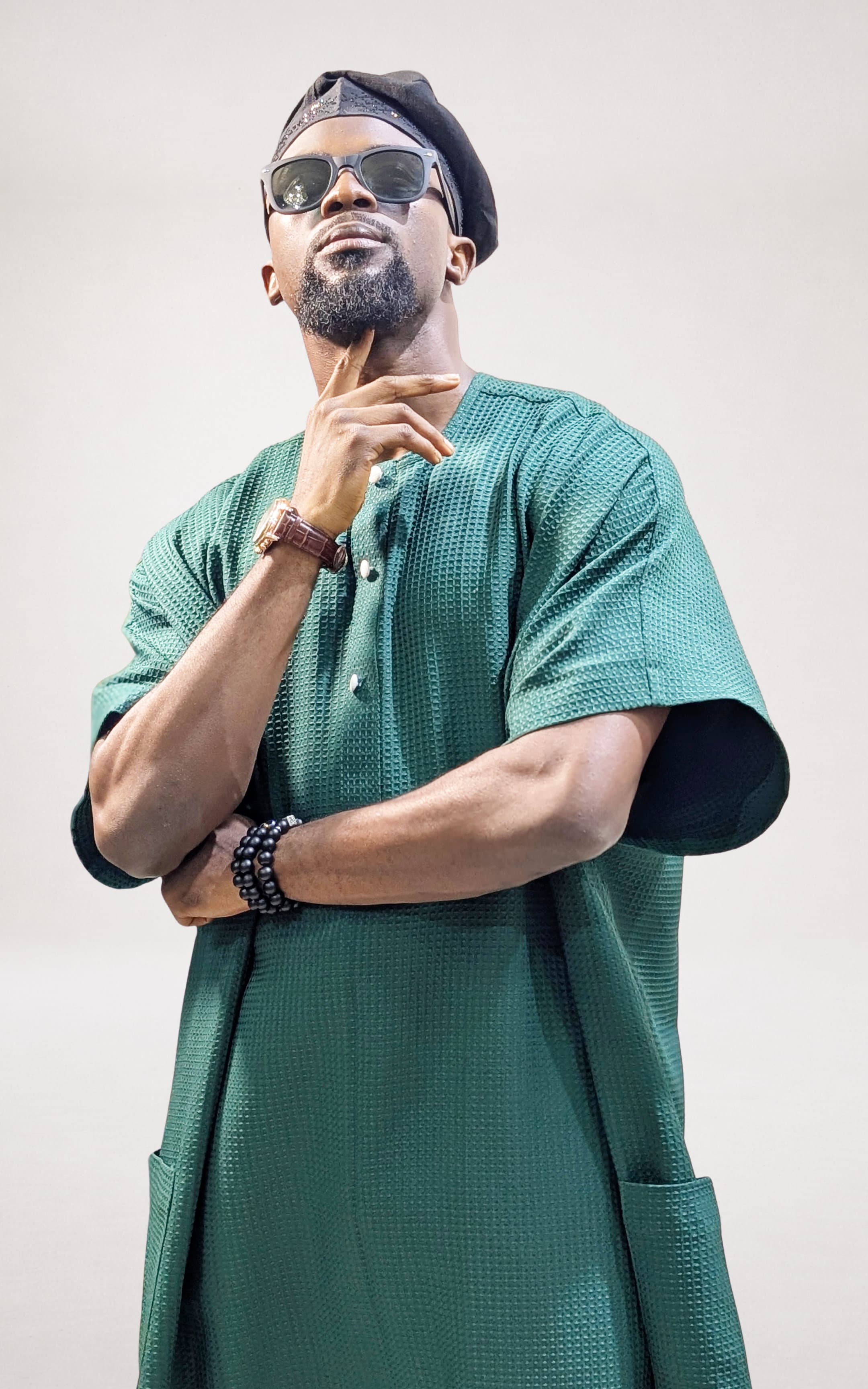 Teal Bubu Kaftan