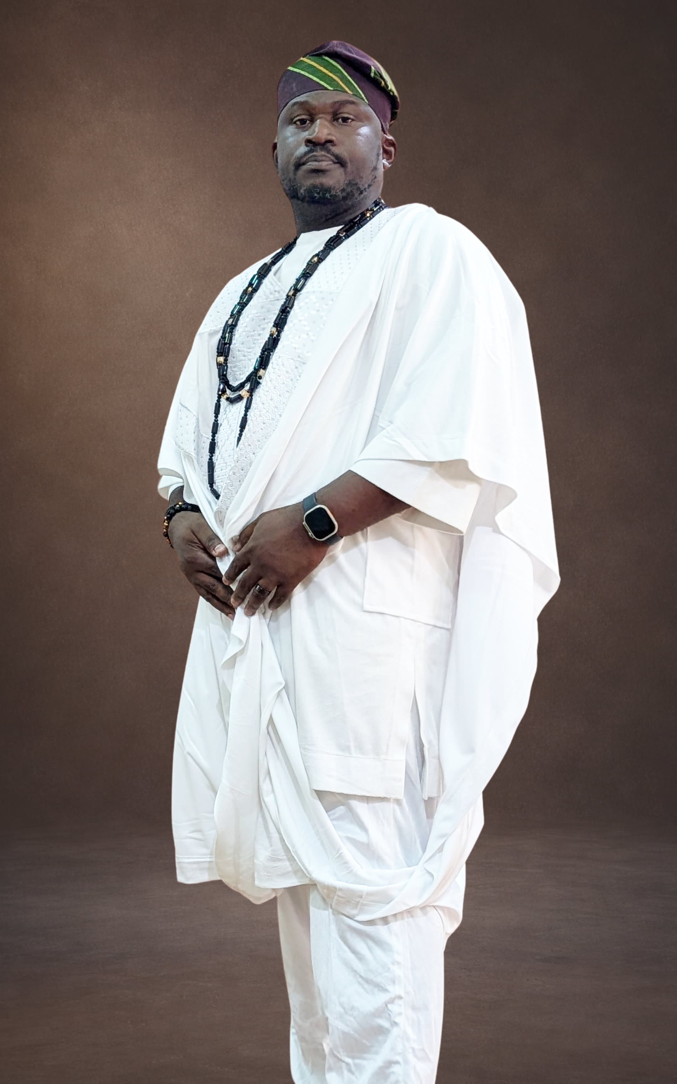 White Embroidered Agbada Set - page 4